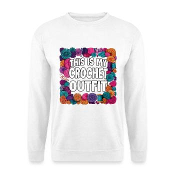 Ma tenue au crochet : Monde de laine colorée - Sweat-shirt Unisexe - blanc - Devant