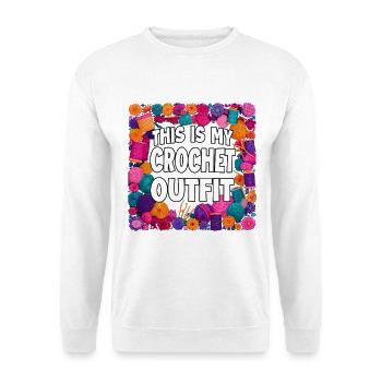 Voici ma tenue au crochet - Sweat-shirt Unisexe - blanc - Devant