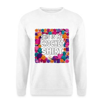 Explosion des couleurs des chemises au crochet - Sweat-shirt Unisexe - blanc - Devant