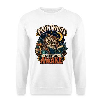 Rebondissements de situation Chemise Hibou Me Maintient Éveillé - Sweat-shirt Unisexe - blanc - Devant