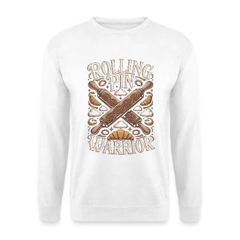 Pastry Chef Rolling Pin Warrior Pastry Specialist - Unisex Pullover - Weiß - Vorne