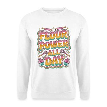 Pâtissier Chef Farine Power All Day Pâtissiere - Sweat-shirt Unisexe - blanc - Devant