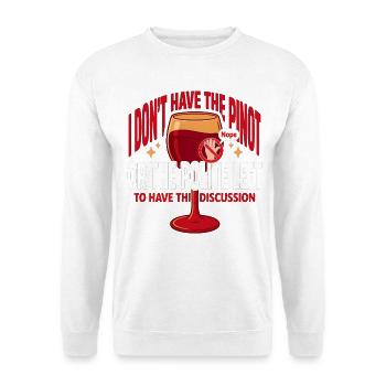 Pinot Wortspiel: Stille im Stil - Unisex Pullover - Weiß - Vorne
