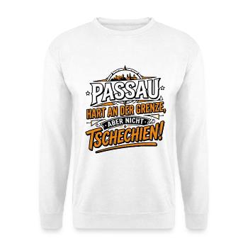 Passau Hart an der Grenze aber nicht Tschechien - Unisex Pullover - Weiß - Vorne