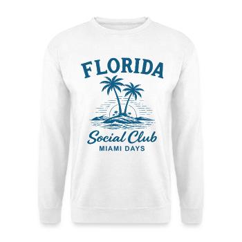 Journées du Florida Social Club à Miami - Sweat-shirt Unisexe - blanc - Devant