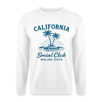 Journées du club social californien à Malibu - Sweat-shirt Unisexe - blanc - Devant