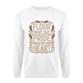 Pastry Chef Flour On My Face Patissiere Baking - Unisex Sweatshirt - white - Front