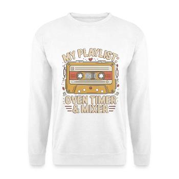 Pastry Chef My Playlist Oven Timer Pastry Artist - Unisex Pullover - Weiß - Vorne