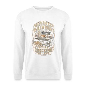 Industriemechaniker Maschinenmonteur - Unisex Pullover - Weiß - Vorne - Alina (178cm) & Michal (187cm)