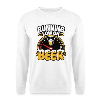 Bier Spruch Geschenk Humor Bierliebe Bierkultur - Unisex Pullover - Weiß - Vorne - Alina (178cm) & Michal (187cm)