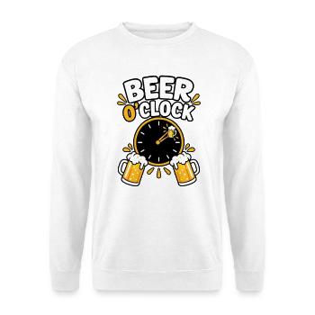 Bier Humor Bierliebe Hopfen Gerste Brauerei - Unisex Pullover - Weiß - Vorne - Alina (178cm) & Michal (187cm)