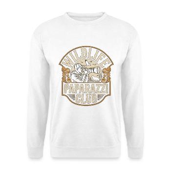 Wildlife Photographer Wildlife Paparazzi Cameraman - Unisex Pullover - Weiß - Vorne - Alina (178cm) & Michal (187cm)