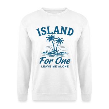 Island For One Leave Me Alone - Unisex Pullover - Weiß - Vorne - Alina (178cm) & Michal (187cm)