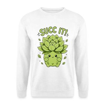 Stadtgärtnerung, Sukkel es Organische Pflanzen - Unisex Pullover - Weiß - Vorne - Alina (178cm) & Michal (187cm)