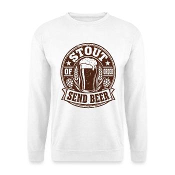 Bierfan Brauhaus Bierliebhaber Geschenk - Unisex Pullover - Weiß - Vorne - Alina (178cm) & Michal (187cm)