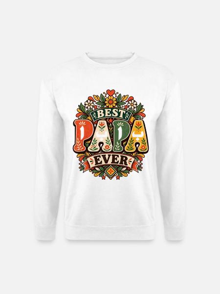 Beste klassische arabische Kalligraphie, Baba - Unisex Pullover - Weiß