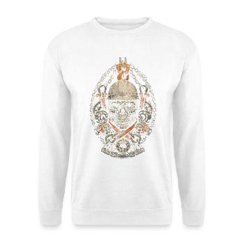 Industriemechaniker Maschinenmonteur - Unisex Pullover - Weiß - Vorne - Alina (178cm) & Michal (187cm)