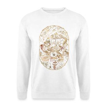 Cajun Kultur - Unisex Pullover - Weiß - Vorne - Alina (178cm) & Michal (187cm)
