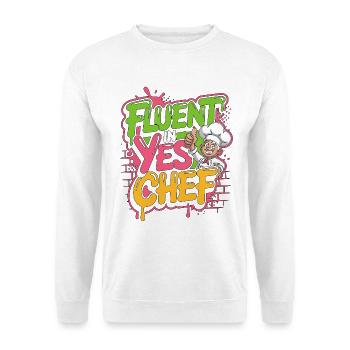 Sous Chef Fluent In Yes Chef Culinary Professional - Unisex Pullover - Weiß - Vorne - Alina (178cm) & Michal (187cm)