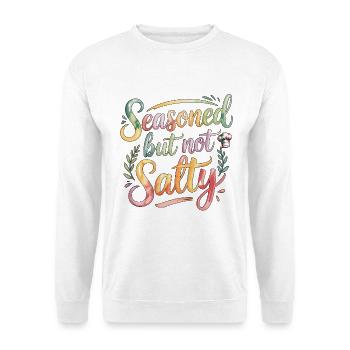 Sous Chef Seasoned But Not Salty Culinary Chef - Unisex Pullover - Weiß - Vorne - Alina (178cm) & Michal (187cm)