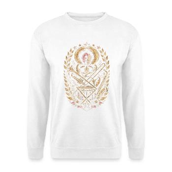 Spielmannszug Blaskapelle - Unisex Pullover - Weiß - Vorne - Alina (178cm) & Michal (187cm)