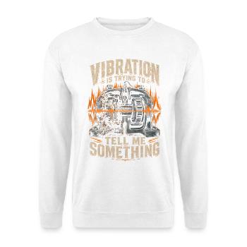 Industriemechaniker Maschinenmonteur - Unisex Pullover - Weiß - Vorne - Alina (178cm) & Michal (187cm)