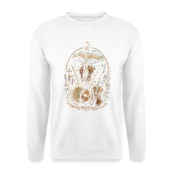 Bluegrass Musik - Unisex Pullover - Weiß - Vorne - Alina (178cm) & Michal (187cm)