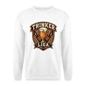 Trinker Liga Bier Pokal - Unisex Pullover - Weiß - Vorne - Alina (178cm) & Michal (187cm)
