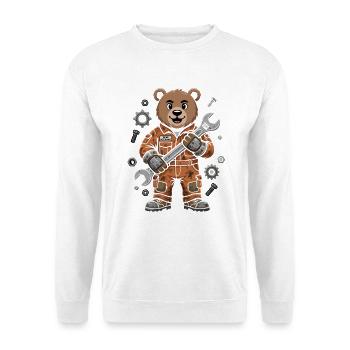 Anlagenmechaniker SHK Sanitär Heizung Handwerk - Unisex Pullover - Weiß - Vorne - Alina (178cm) & Michal (187cm)