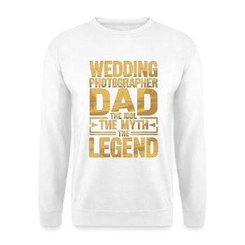 Wedding Photographer Dad The Idol The Cameraman - Unisex Pullover - Weiß - Vorne - Alina (178cm) & Michal (187cm)