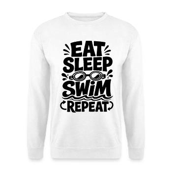 Schwimmen - Unisex Pullover - Weiß - Vorne - Alina (178cm) & Michal (187cm)