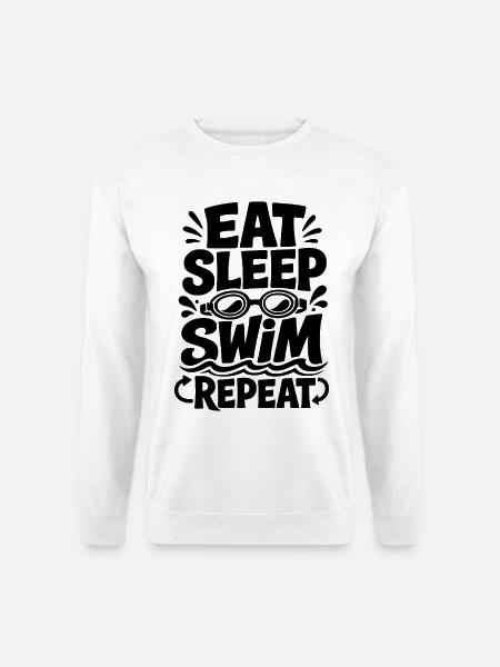 Schwimmen - Unisex Pullover - Weiß