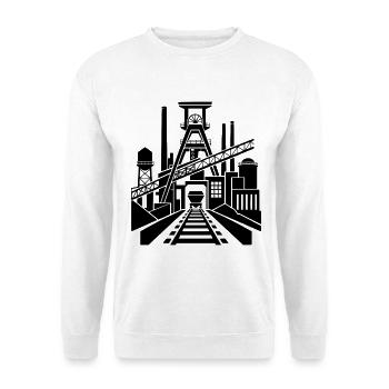Bergbau - Unisex Pullover - Weiß - Vorne - Alina (178cm) & Michal (187cm)
