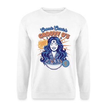 Trippy Festival Hippie Cosmic Cassies Groovy Os - Unisex Pullover - Weiß - Vorne - Alina (178cm) & Michal (187cm)