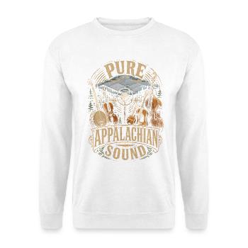 Bluegrass Musik Pure Appalachian Sound - Unisex Pullover - Weiß - Vorne - Alina (178cm) & Michal (187cm)