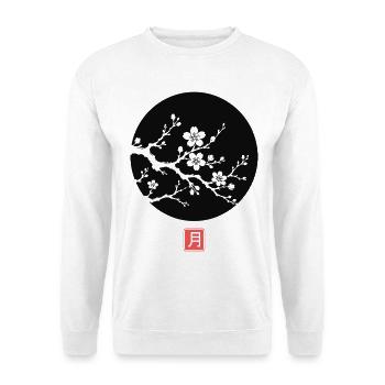 Sakura Flower Kanji Japanese - Unisex Pullover - Weiß - Vorne - Alina (178cm) & Michal (187cm)