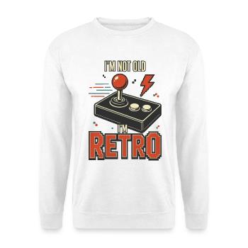 Retro Gamer I'm Not Old I'm Retro Shirt - Unisex Pullover - Weiß - Vorne - Alina (178cm) & Michal (187cm)