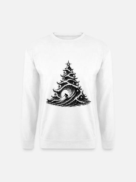 Weihnachten Surfen - Unisex Pullover - Weiß