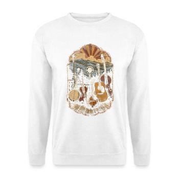 Bluegrass Musik - Unisex Pullover - Weiß - Vorne - Alina (178cm) & Michal (187cm)