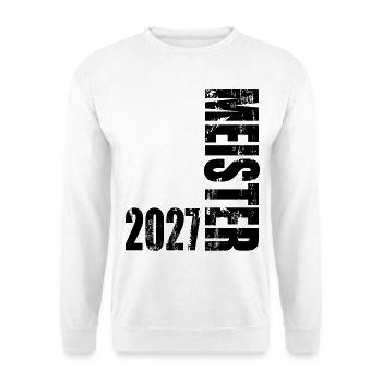 Meister 2027 - Unisex Pullover - Weiß - Vorne - Alina (178cm) & Michal (187cm)