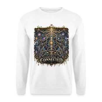 2614-3Y THIRD EYE DEPARTMENT – PILZVERBINDUNG - Unisex Pullover - Weiß - Vorne - Alina (178cm) & Michal (187cm)