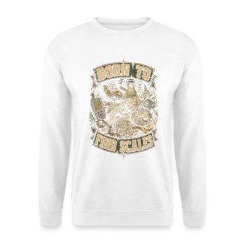 Herpetologie Herpetologe Find Scales - Unisex Pullover - Weiß - Vorne - Alina (178cm) & Michal (187cm)