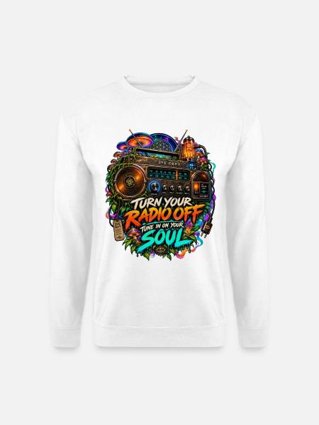 3YE DEPT. Schalten Sie Ihr Radio aus - Unisex Pullover - Weiß