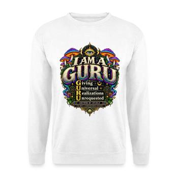 2625-3Y 3YE ABTEILUNG – ICH BIN EIN GURU - Unisex Pullover - Weiß - Vorne - Alina (178cm) & Michal (187cm)