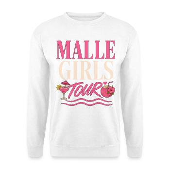Malle Girls Tour Freundinnen Cocktail Urlaub - Unisex Pullover - Weiß - Vorne - Alina (178cm) & Michal (187cm)