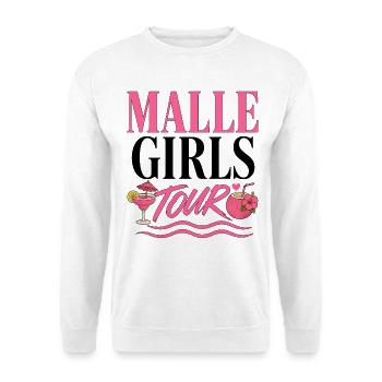 Malle Girls Tour Freundinnen Cocktail Urlaub - Unisex Pullover - Weiß - Vorne - Alina (178cm) & Michal (187cm)