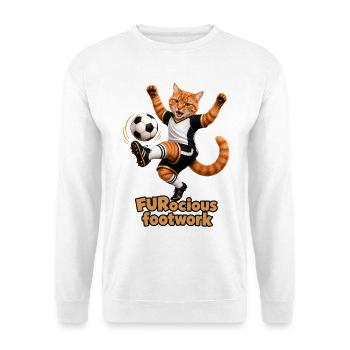 FURocious Footwork - Unisex Pullover - Weiß - Vorne - Alina (178cm) & Michal (187cm)
