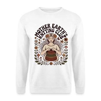Knitting Lover – Yarn & Stricken Design - Unisex Pullover - Weiß - Vorne - Alina (178cm) & Michal (187cm)