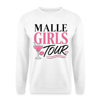  Malle Girls Tour Mädelsabend Mallorca Cocktail - Unisex Pullover - Weiß - Vorne - Alina (178cm) & Michal (187cm)