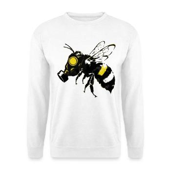 Letzte Biene der Zukunft – Dunkle Dystopie - Unisex Pullover - Weiß - Vorne - Alina (178cm) & Michal (187cm)